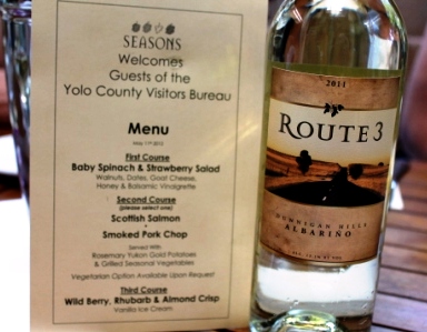 Welcome Dinner Menu at Seasons with Route 3 Wine (Linda C)