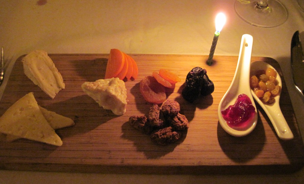 Three Cheese Plate with Fruits and Nuts (Linda C)
