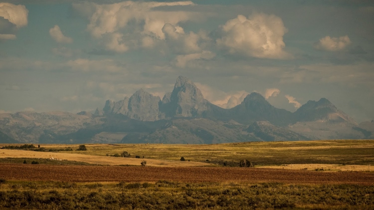 The Grand Tetons are almost always in view in Island Park, Idaho, home of fly fishing.